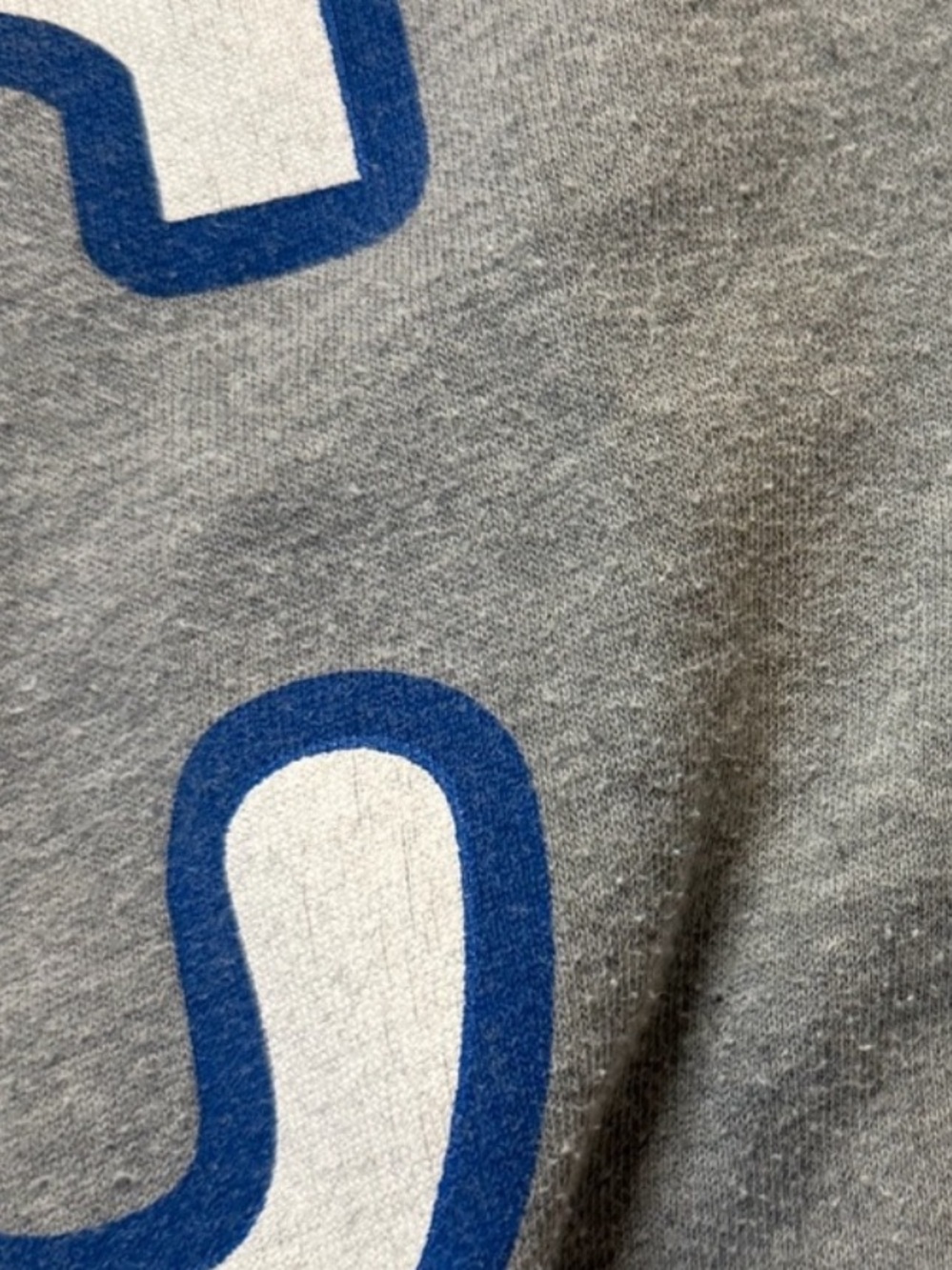 Mitchell & Ness Kansas City Royals 2X Gray Oversized Logo Crewneck Sweatshirt - Picture 4 of 8